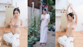 楠芝_身着白色长裙的美女画家_内购无水版_[84P-2.18GB]